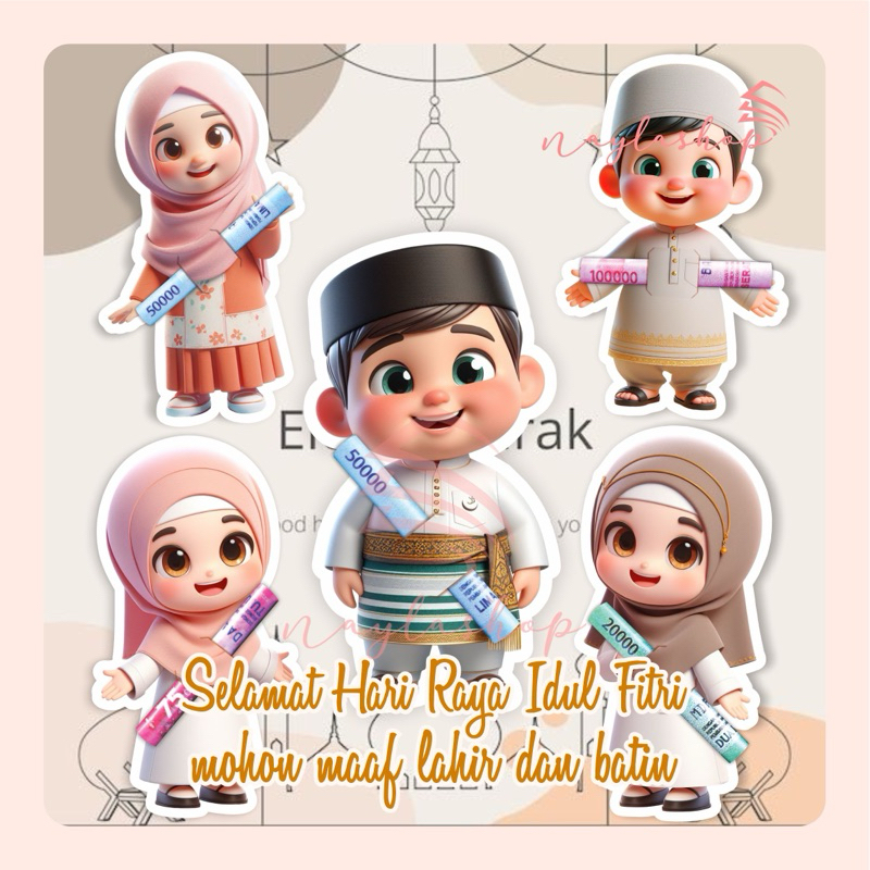 

[ Isi 20 ] Amplop Angpao Lebaran 2025 /Amplop Karakter / Angpao Amplop Peluk Amplop Lucu Amplop Gemoy 3D