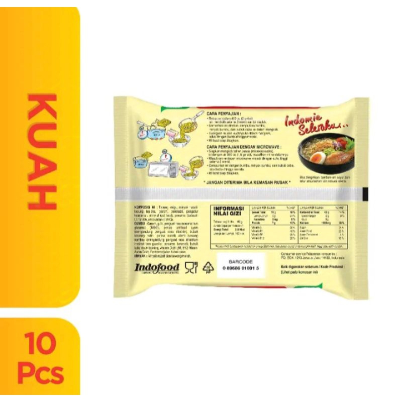 

Paket bundle Indomie rasa ayam bawang 69 gr isi 10 pcs