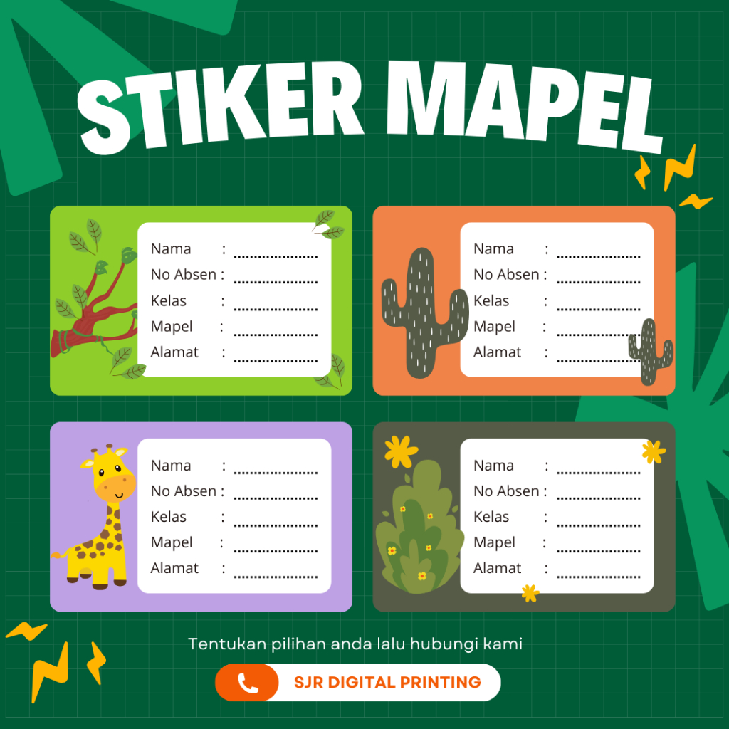 

Label Buku Pelajaran Sekolah - Stiker mata pelajaran sekolah - 20 Stiker Mapel