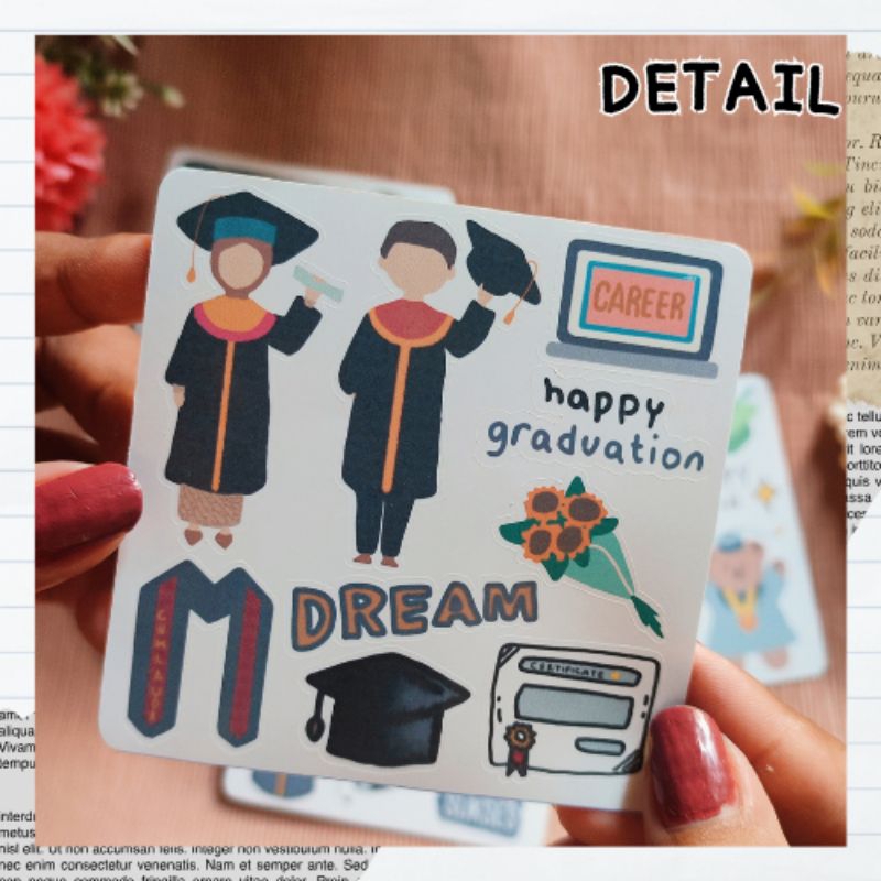 

stiker wisuda (bisa buat buket) 30 pcs