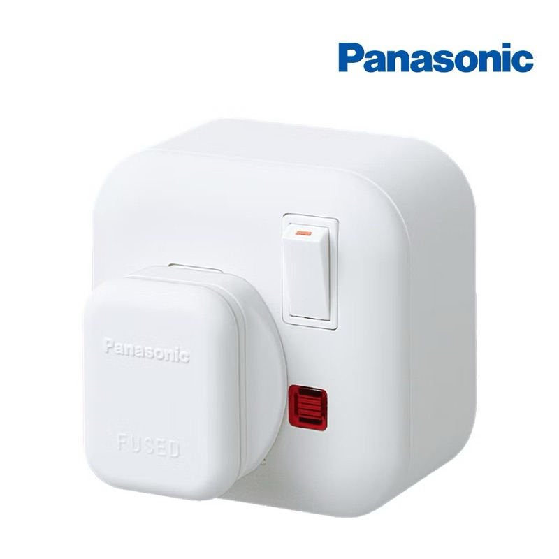 PANASONIC STOP KONTAK STOPKONTAK SOCKET AC dengan Lampu indikator Switch Saklar On / off 1 SET KOMPL