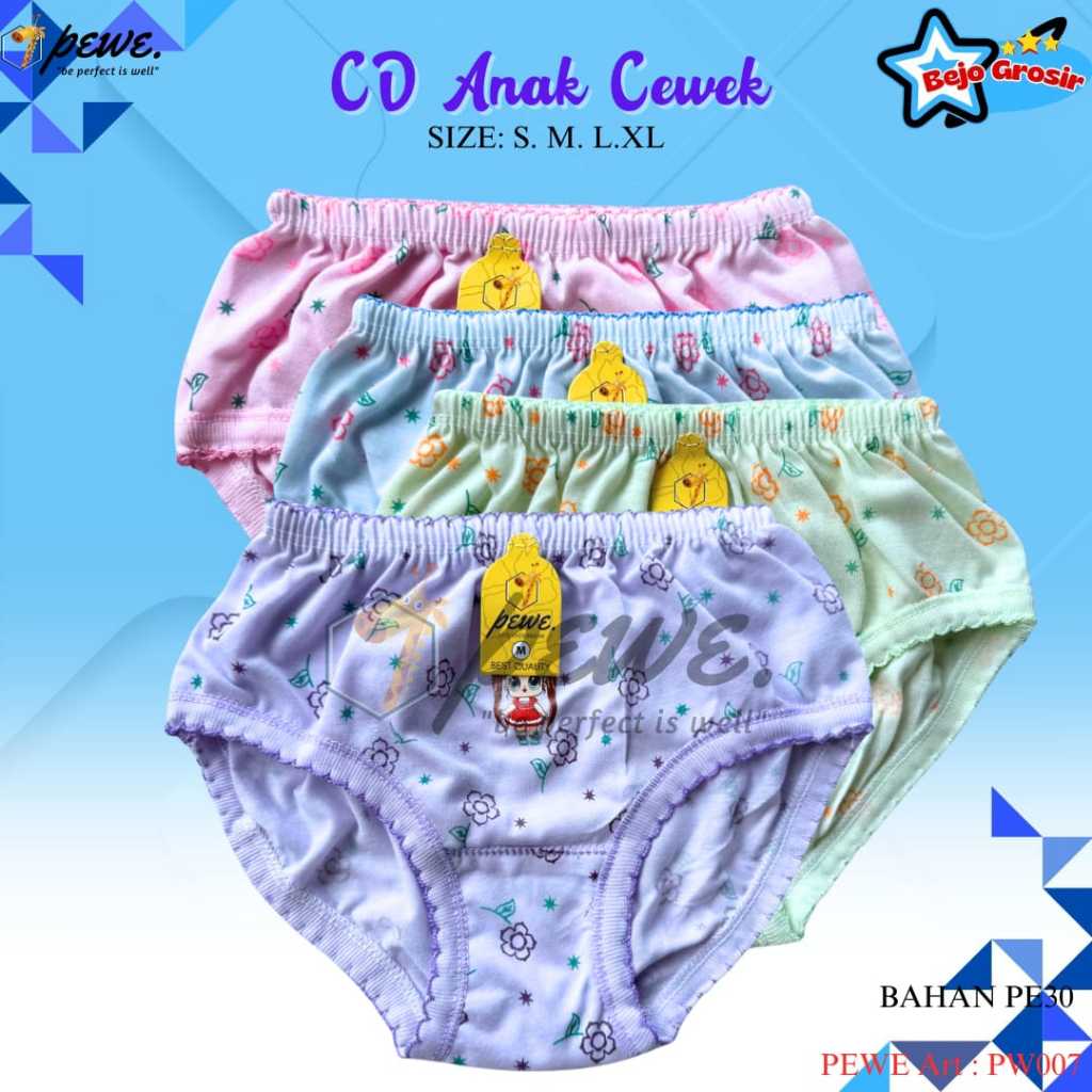 Isi 12 Pcs Celana Dalam Anak Perempuan Karakter/Cd Anak Perempuan Murah / Sempak Anak Cewek Motif / 