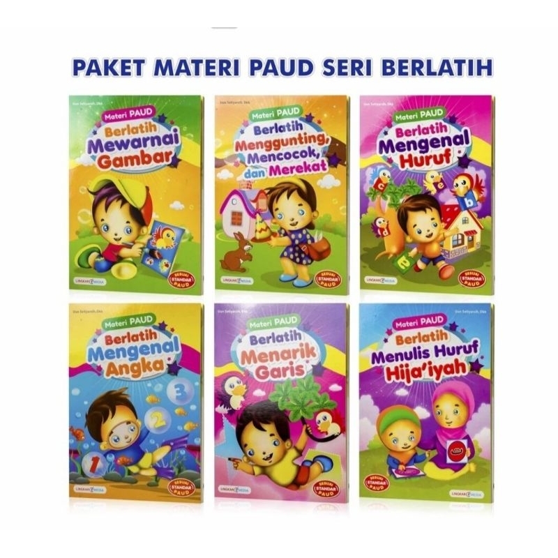 (isi 6 Buku) Paket Materi Paud untuk Paud TK - Lingkar Media / One Media