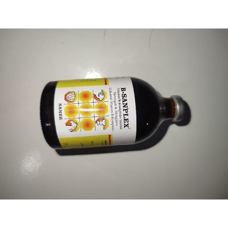 B SANPLEX SANBE Injeksi 100 ml ED November 2024 - Vitamin B Complex hewan sapi kambing domba untuk d