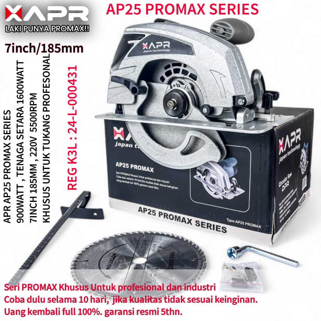 APR JAPAN AP25 Mesin gergaji kayu APR JAPAN circular saw type A255 sirkel heavy duty extreme