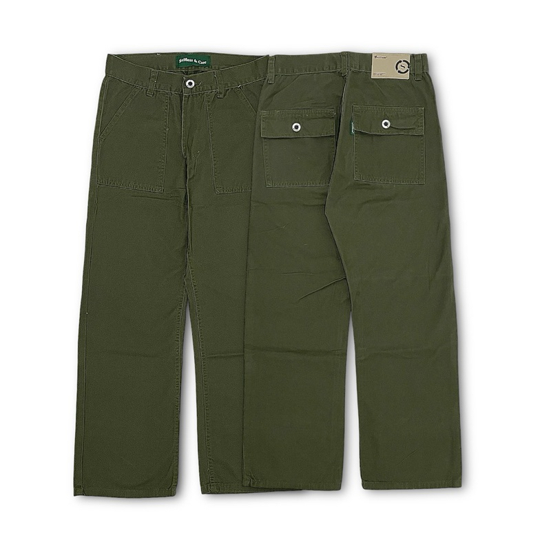 Selfless Celana Work Pants Fatigue Loose Fit Panjang Pria Canvas Twill