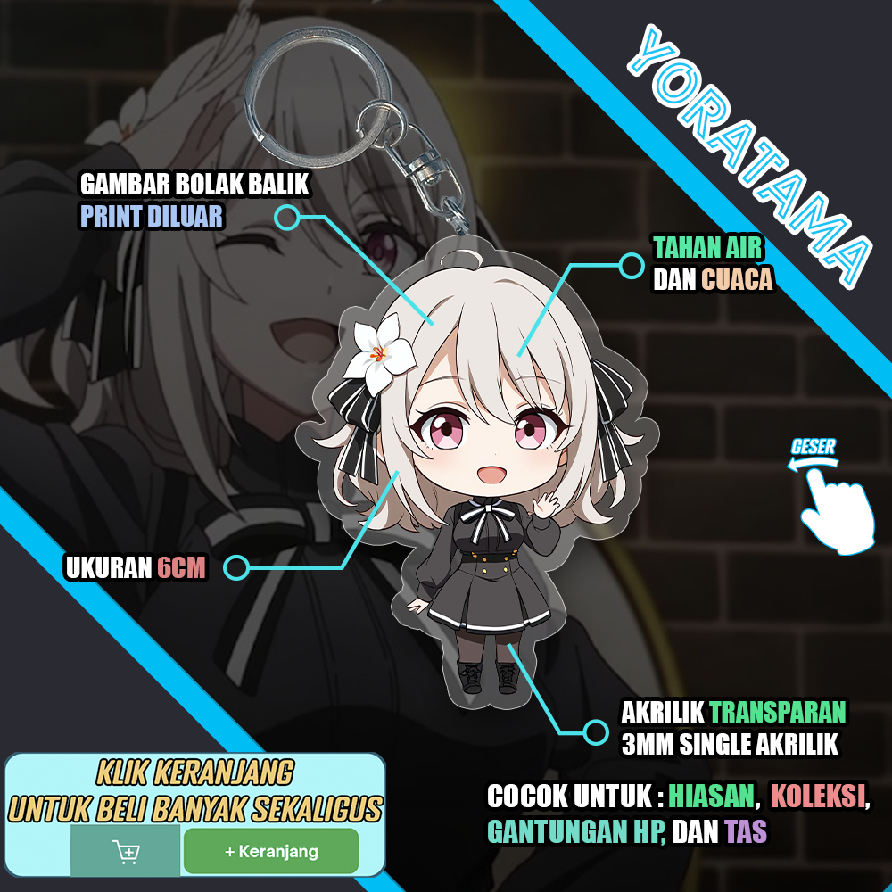 Gantungan Kunci Lily Spy Classroom, Keychain Anime Lucu