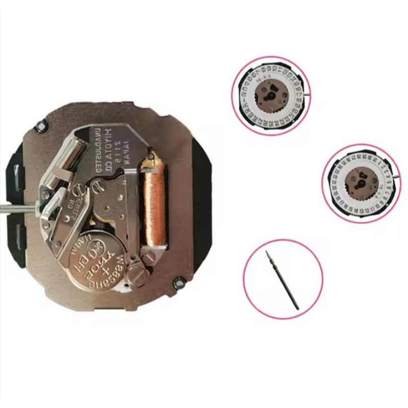 Miyota 2115 Quartz Movement Original Mesin Jam Tangan Miyota 2115 Tanggal Samping Tanggal bawah
