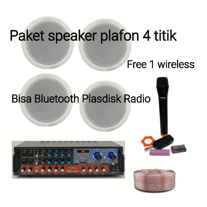 paket speaker ceiling 4 unit bluetooth speaker plafon dusenberg  6 inch