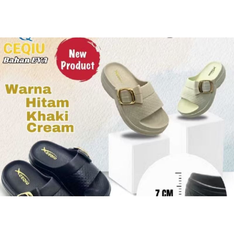 CEQIU SANDAL slop wanita  terbaru by CEQIU sandal slop wanita dewasa