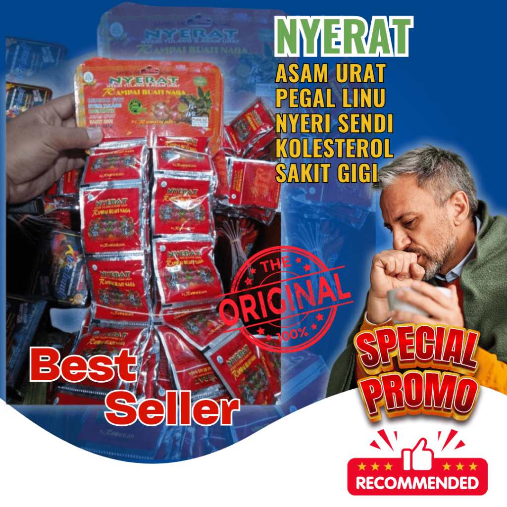 

Kapsul Asam Urat Nyerat Pegal Linu Manjur Original Isi 20 Saset