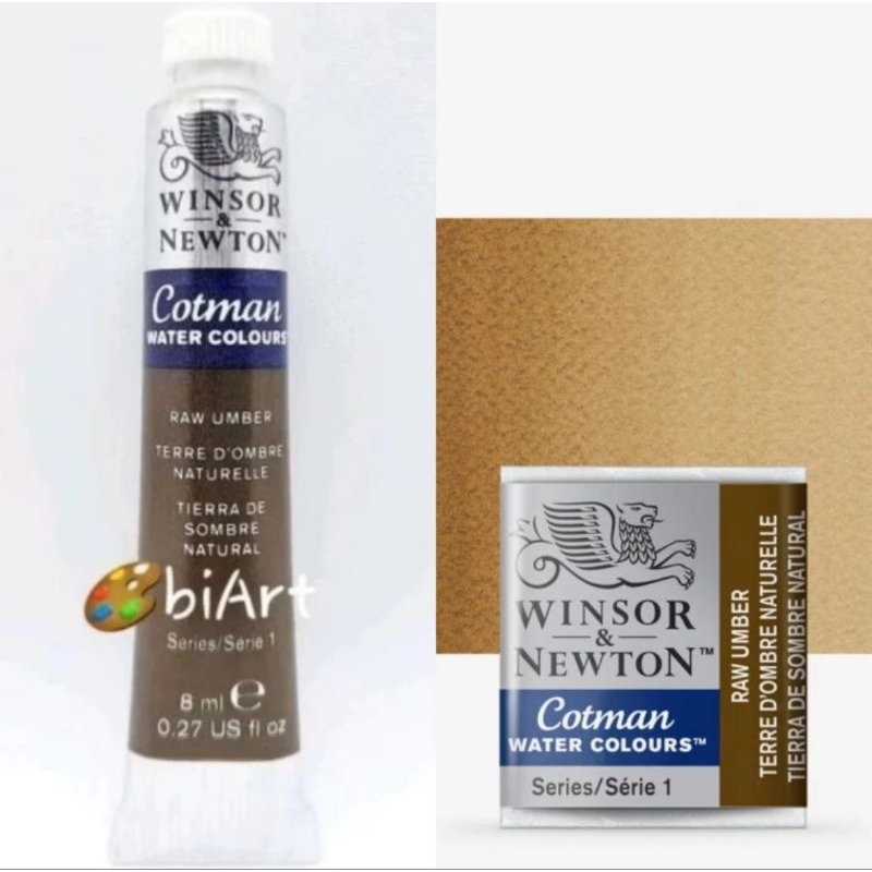 

Cat Air Cotman Water Colour Tube 8ml / Half Pan Raw Umber Winsor & Newton