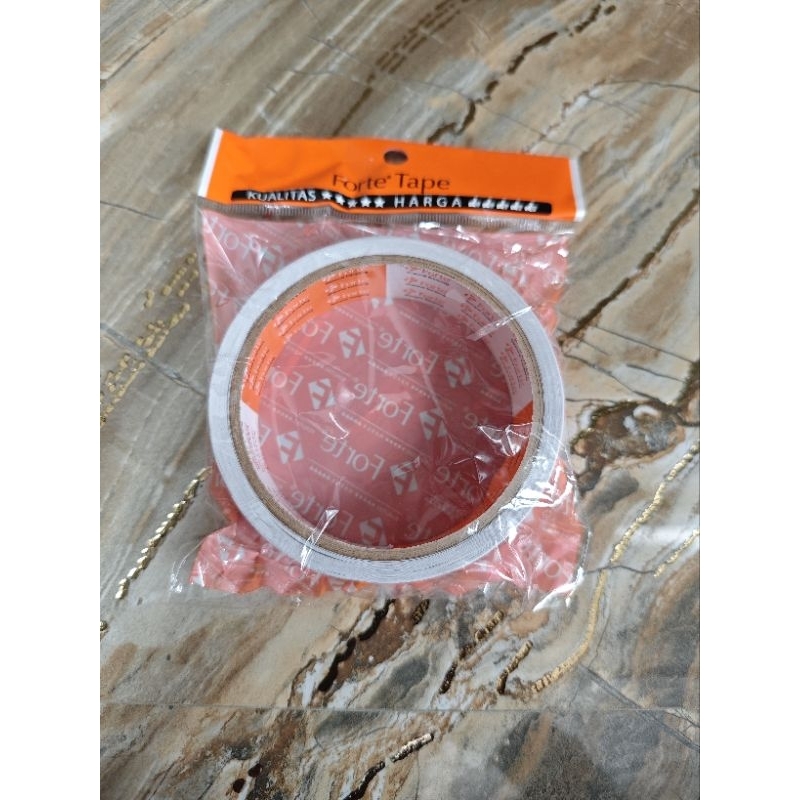 

Double Tape Forte 23mm x 9 yard / Selotip Lakban Kertas