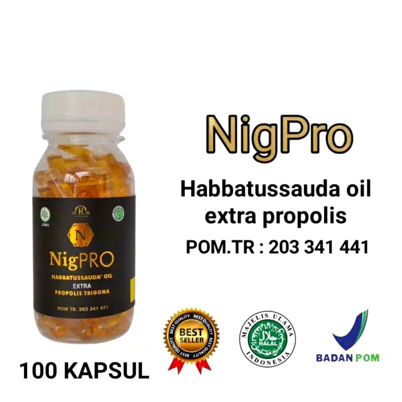 NIGPRO HABBATUSSAUDA OIL Extra Propolis Trigona 100 Kapsul