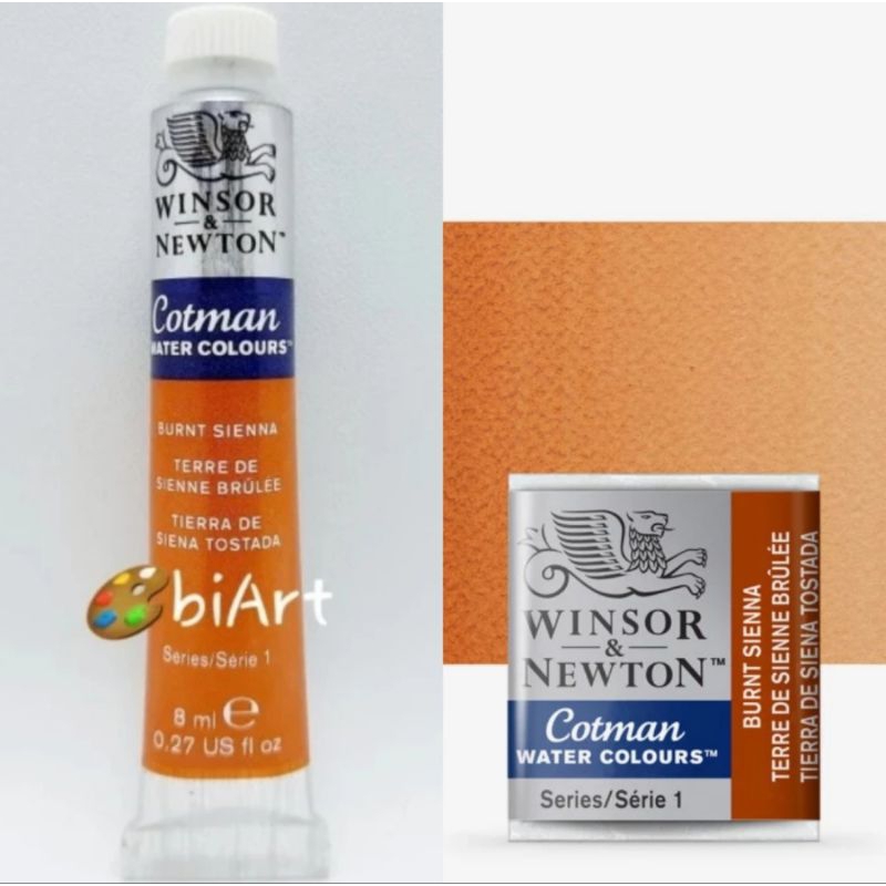 

Cat Air Cotman Water Colour Tube 8ml / Half Pan Burnt Sienna Winsor & Newton