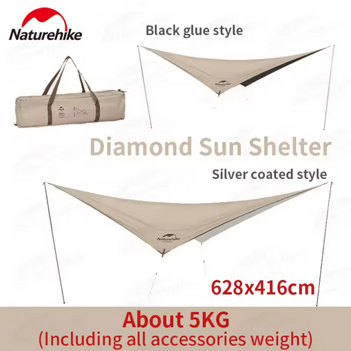 FLYSHEET DIAMOND SUN SHELTER NATUREHIKE CNH22ZP009 - FLYSHEET TENDA CAMPING