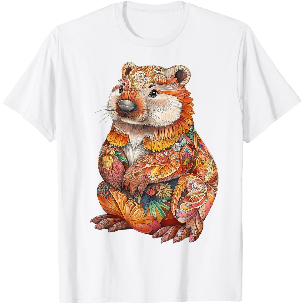 Ilustrasi Mandala Grafis Hewan Berang-berang T-Shirt