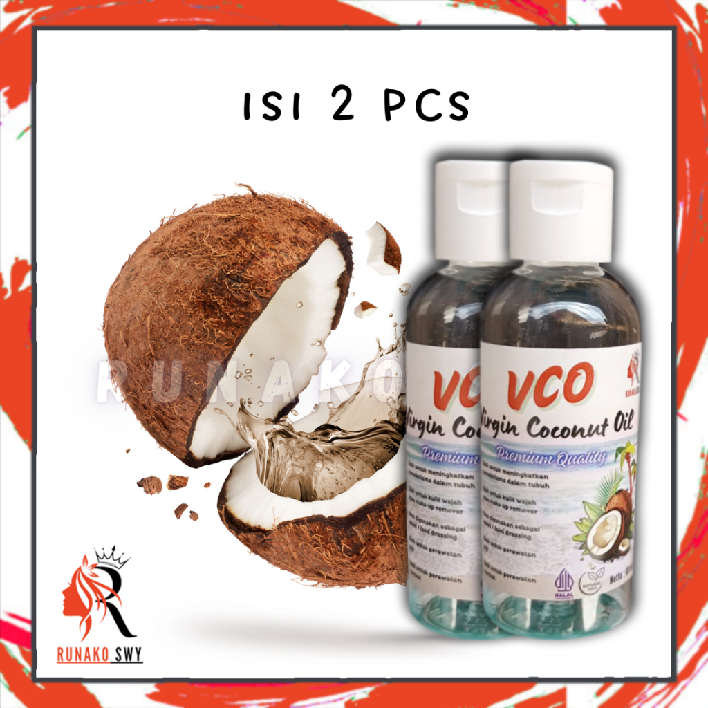 

Minyak Kelapa VCO Murni 100 % Alami 60 ml Isi 2 Pcs