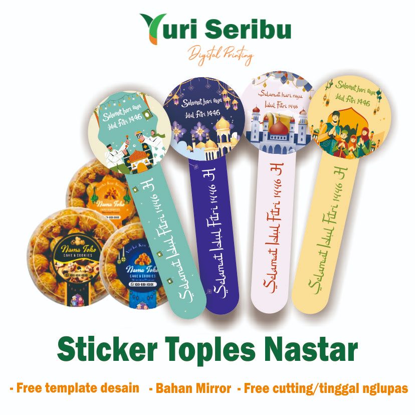 

Sticker Toples Nastar/Sticker Idul Fitri/Cetak sticker toples 1 hari. jadi 20 pcs