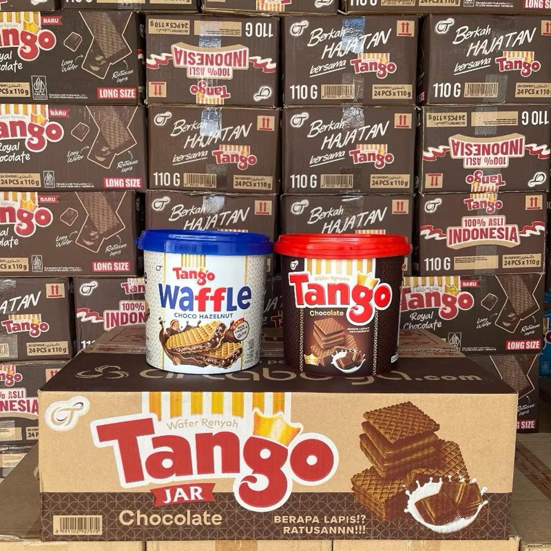 

( Kaleng / Jar ) Wafer Tango Jar Rasa Chocolate Vanilla / Tango Waffle Choco Hazelnut Vanilla 240gr • sukabakulan