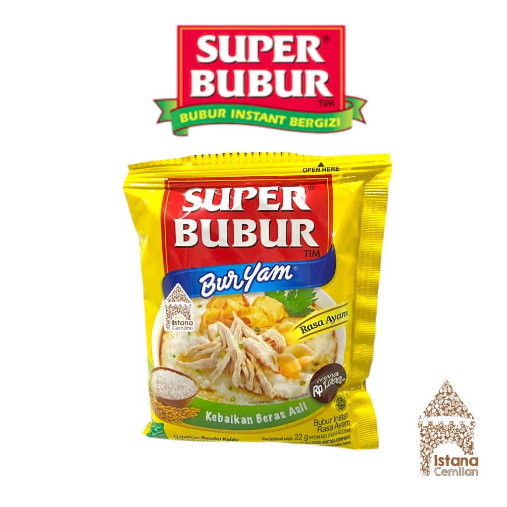 

Super Bubur Buryam Rasa Ayam 22 Gram . Bubur Instan