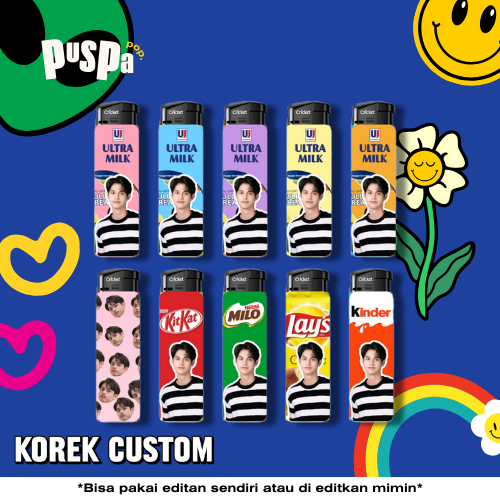 KOREK CUSTOM KEMSAN | STICKER PREMIUM | FREE DESIGN | LOGO | GAMBAR | CRICKET | HUGO | BARA | MAGNET