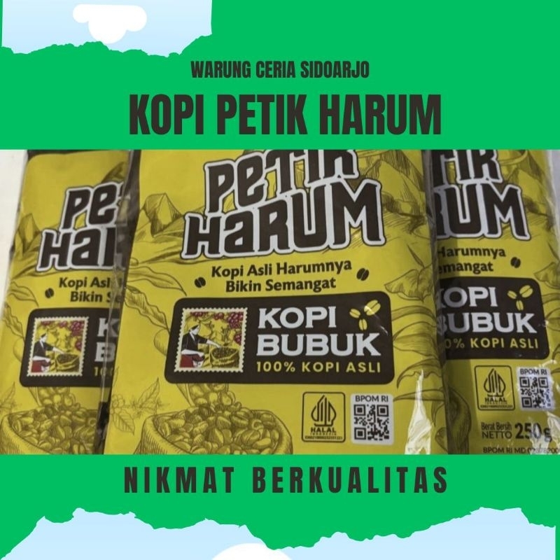 

Kopi Petik Harum (250g) / Kopi Bubuk Nikmat /Kopi Bubuk Hitam