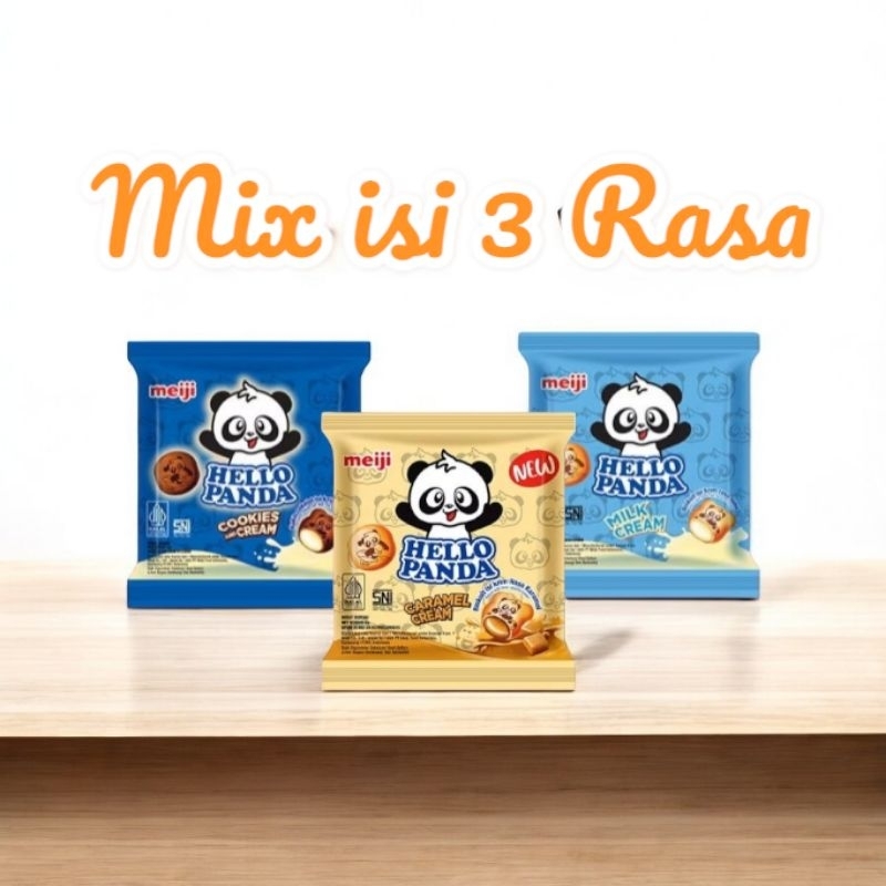 

HELLO PANDA (mix isi 3) biskuit isi cream dengan varian Rasa