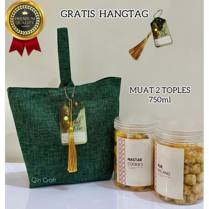 

Tas HAMPERS KAIN KV GRATIS HANGTAG tas parcel goodiebag gift souvenir lebaran idul Fitri terbaru