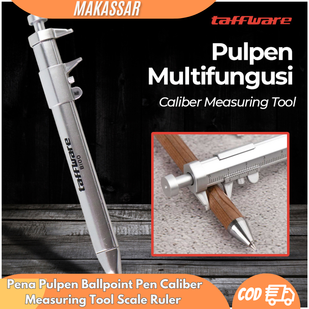 

Pena Pulpen Ballpoint Pen Caliber Measuring Tool Scale Ruler