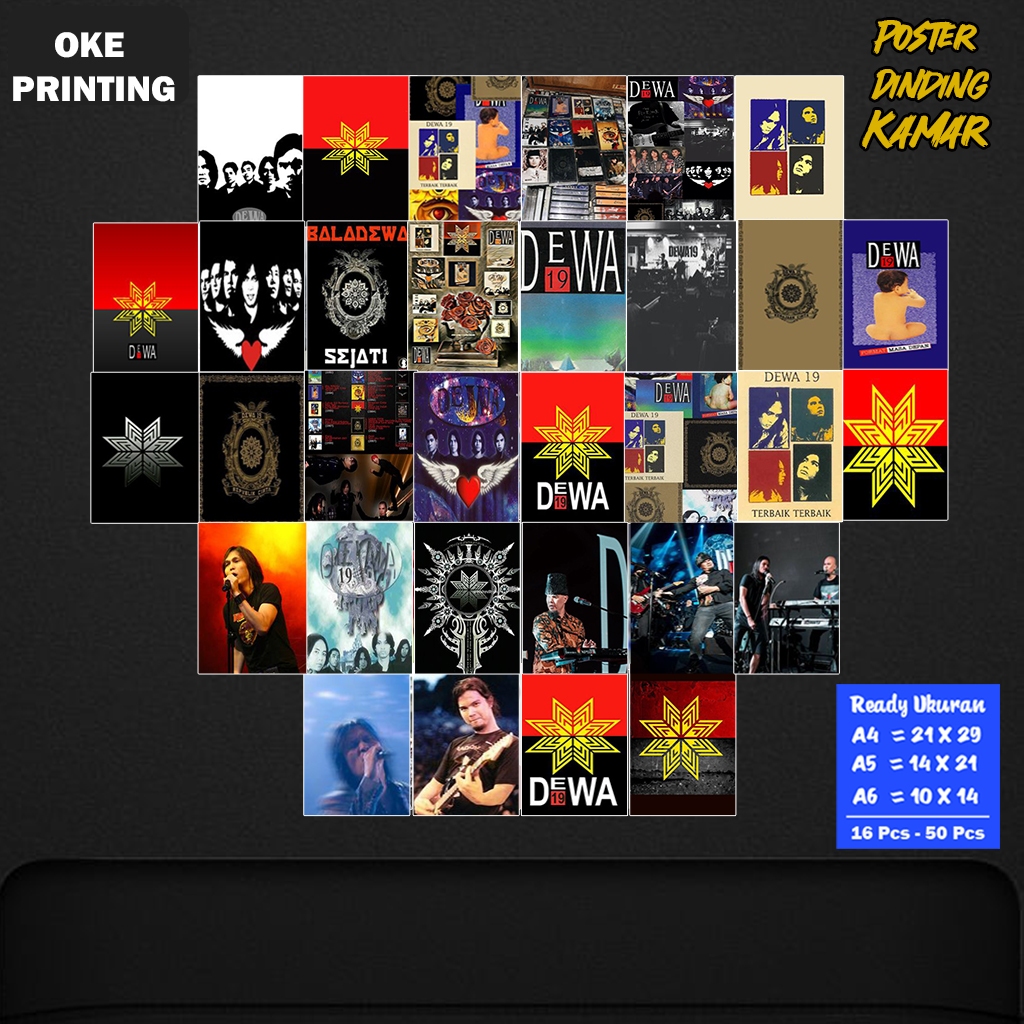 Poster Dinding Kamar dewa 19 / Poster Dinding dewa 19 / Hiasan Dinding  / Poster Kamar / COD