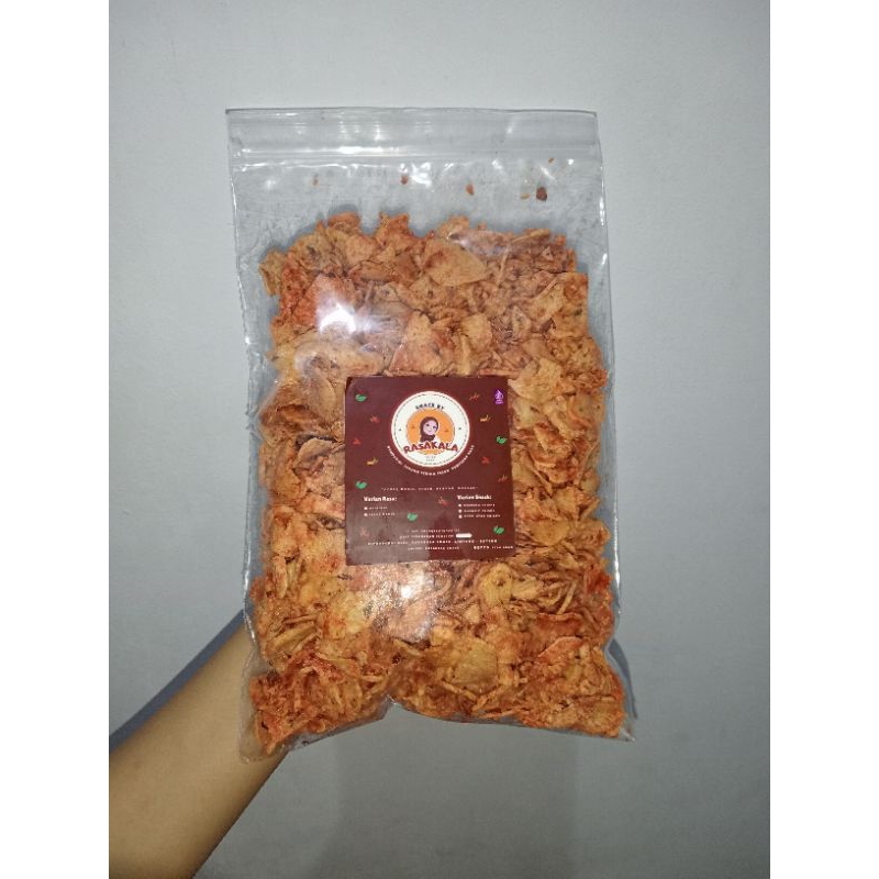 

Basreng pedas manis gurih daun jeruk ,500 gram