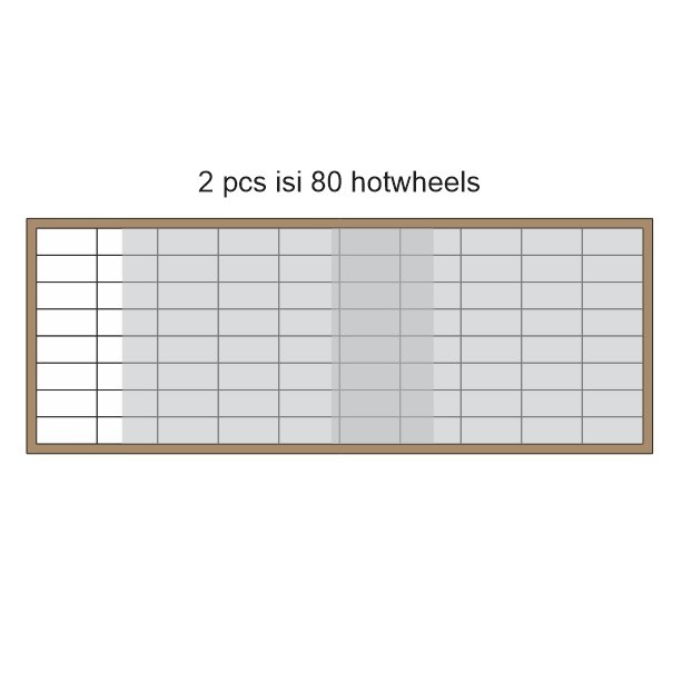 rak hotwheels isi 80 2 pcs plus led