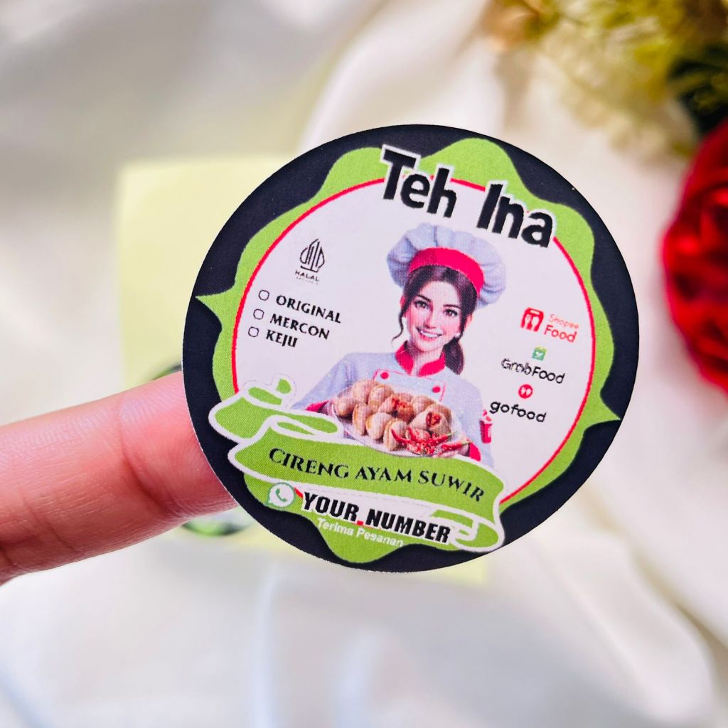 

Threemind Sticker Cireng Isi Ayam Sticker Cilok Bulat Free Desain Label Cibay Murah Uk.Kecil 2-4