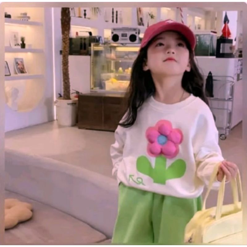 One set baju anak perempuan Korea style 1-12 tahun