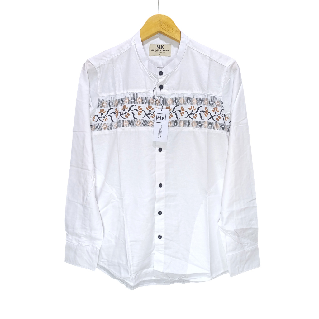 Kemko Kemeja Koko Muslim Kinaro MK Putih