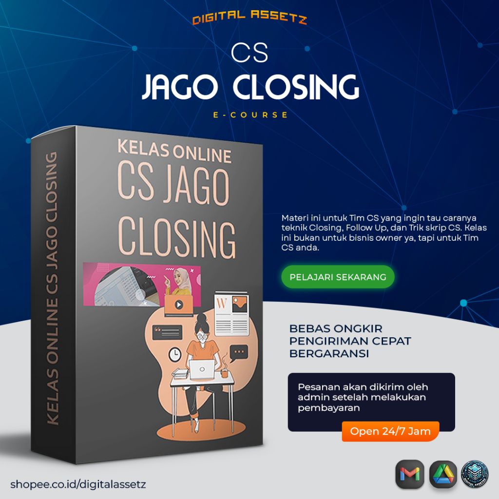 [EC211] CS JAGO CLOSING - Kembangkan Teknik Respon CS Hingga Closingan Menumpuk - Course