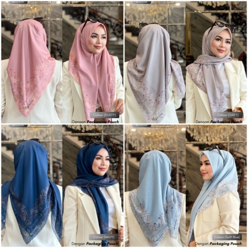 Hijab Segiempat Journey Vanilla Series kw GRATIS POUCH Jilbab Journey kw Terbaru Viral