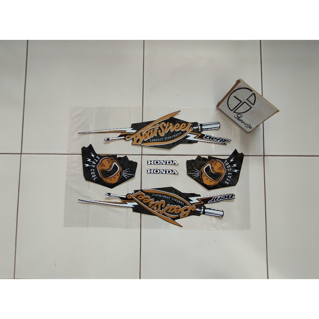 Striping Sticker Lis Honda Beat Street 2018 2019 Hitam Original