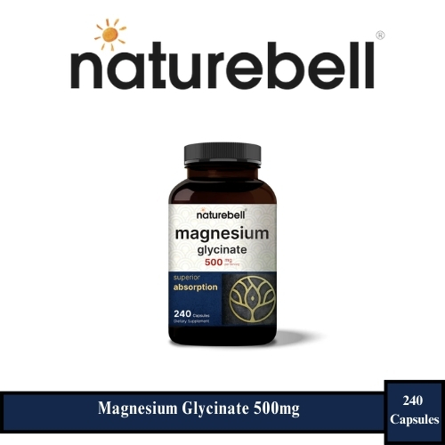 Naturebell Magnesium Glycinate 500mg - 240 Capsules