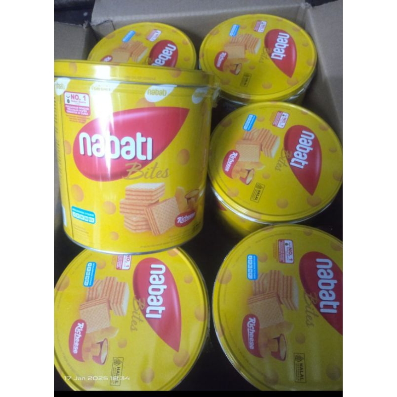 

nabati rasa keju kemasan kaleng 240gr