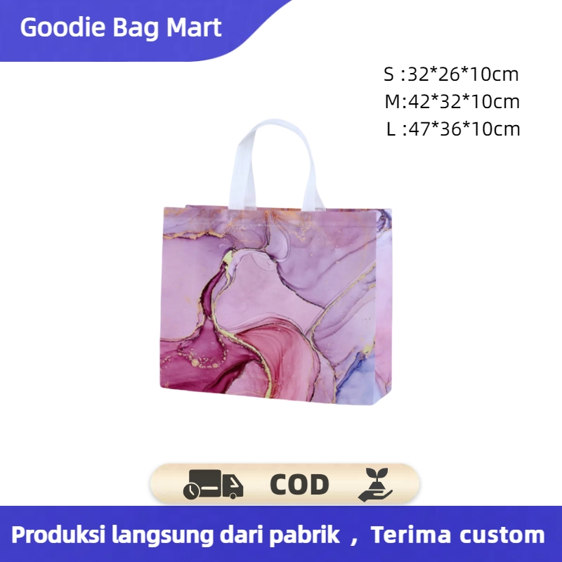 

Goodie bag-Tas Belanja tas spunbond tas souvenir premium tebal dan kuat/Terlaris lipat jumbo/ waterproof/shopping bag A10