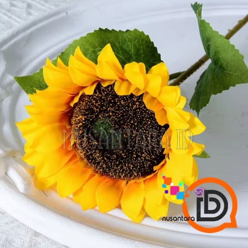 Bunga Artificial Matahari 1 Tangkai / Sun Flower Buket Bunga / Bunga Hias Plastik