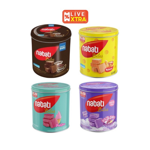 

❤️KIREISHOP❤️NABATI WAFER KEMASAN KALENG RASA KEJU || NABATI WAFER RASA COKLAT || NABATI WAFER RASA UBI UNGU || NABATI WAFER RASA PINK LAVA 287GR