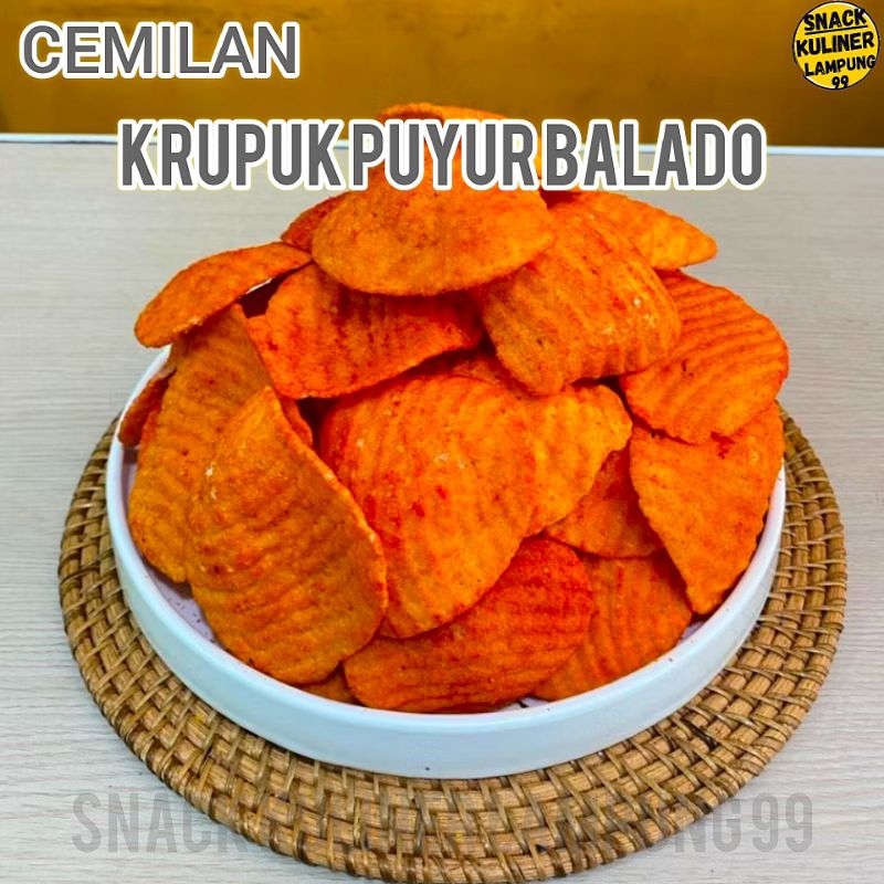 

CEMILAN KRUPUK PUYUR BALADO pedas Gurih 200gr [B]