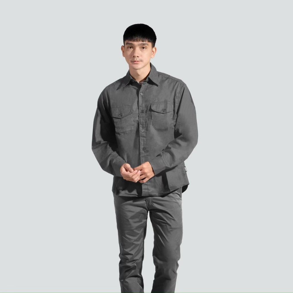 Localborn Kemeja Baby Canvas Gray