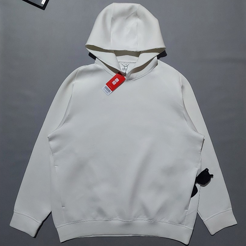 Ready S Pullover Uniqlo Sweat Dry Hoodie Original - White