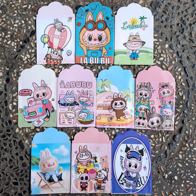 

(Isi 50 pcs) Amplop labubu lucu lebaran idul fitri angpao karakter unik 2sisi