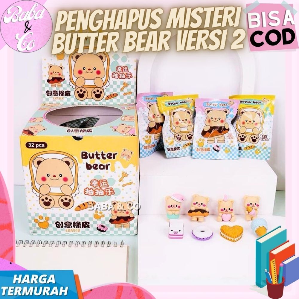 

PENGHAPUS MISTERI BUTTER BEAR VERSI 2 MYSTERY PACK ERASER BUTTER BEAR V2 PENGHAPUS MISTERI PACK BERUANG KUNING LUCU IMUT PENGHAPUS BUTTER BEAR MISTERI