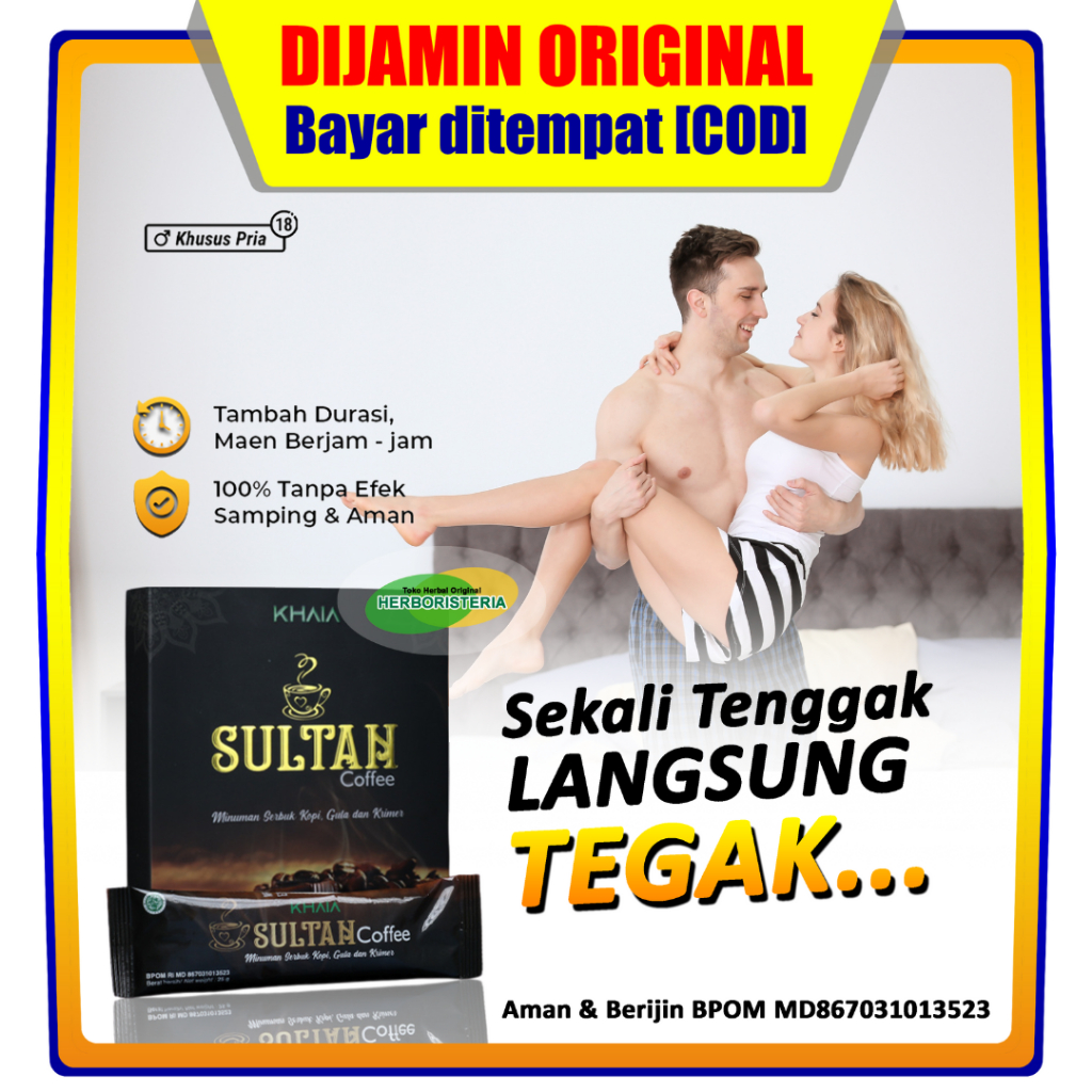 

Sultan Coffee by Khaia Original | Sultan Kopi Stamina Pria Perkasa | Sekali Tenggak Langsung Tegak